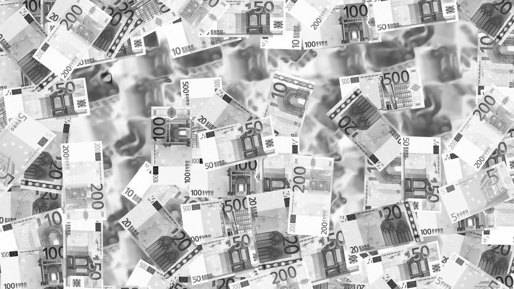 Billetes de euro.