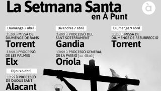 À Punt retransmitirá el Domingo de Ramos de Elche, el Jueves Santo de Alicante y el Viernes Santo de Orihuela