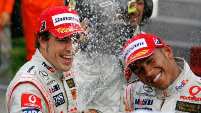 Fernando Alonso y Lewis Hamilton, en 2007