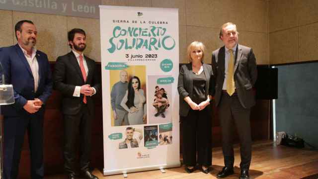El vicepresidente de la Junta de Castilla y León, Juan García-Gallardo, presenta el concierto solidario ‘Sierra de la Culebra’.
