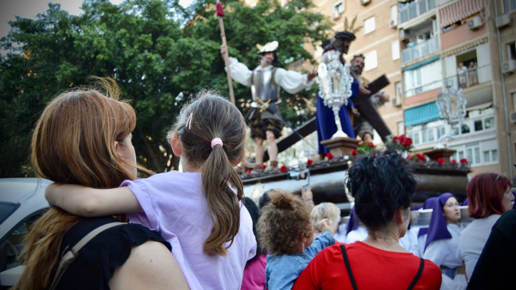 Así fue la procesión de Luz y Mar, en San Andrés (Málaga).