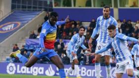 Un momento del Andorra vs. Málaga CF