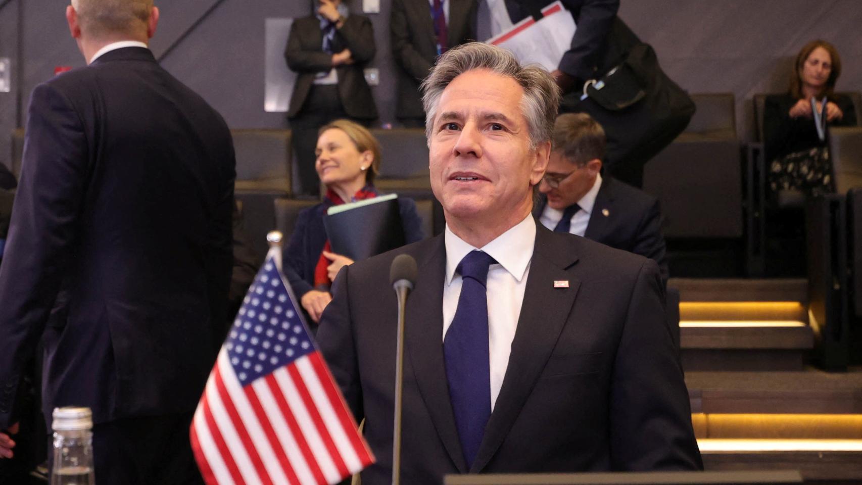 US Secretary of State Anthony Blinken during the NATO meeting in Brussels