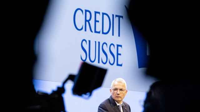Axel Lehmann, presidente de Credit Suisse, durante la junta de accionistas del banco celebrada este martes.