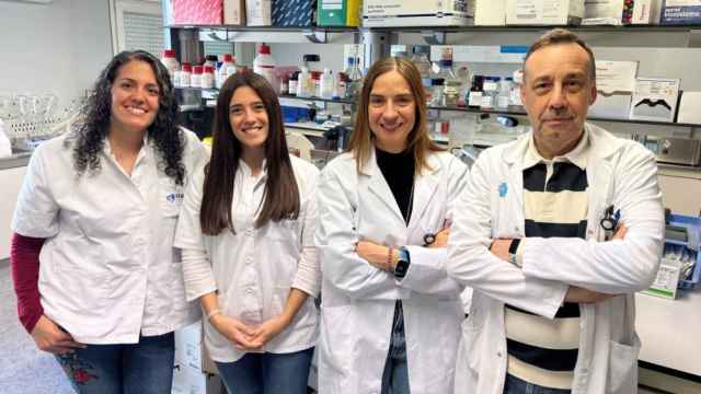 De izquierda a derecha: Parte del equipo de investigadores del Grupo DIAMET del IISPV que ha participado en el estudio: Lídia Cedó Giné, Teresa Villanueva Carmona, Sonia Fernández-Veledo y Joan Vendrell.