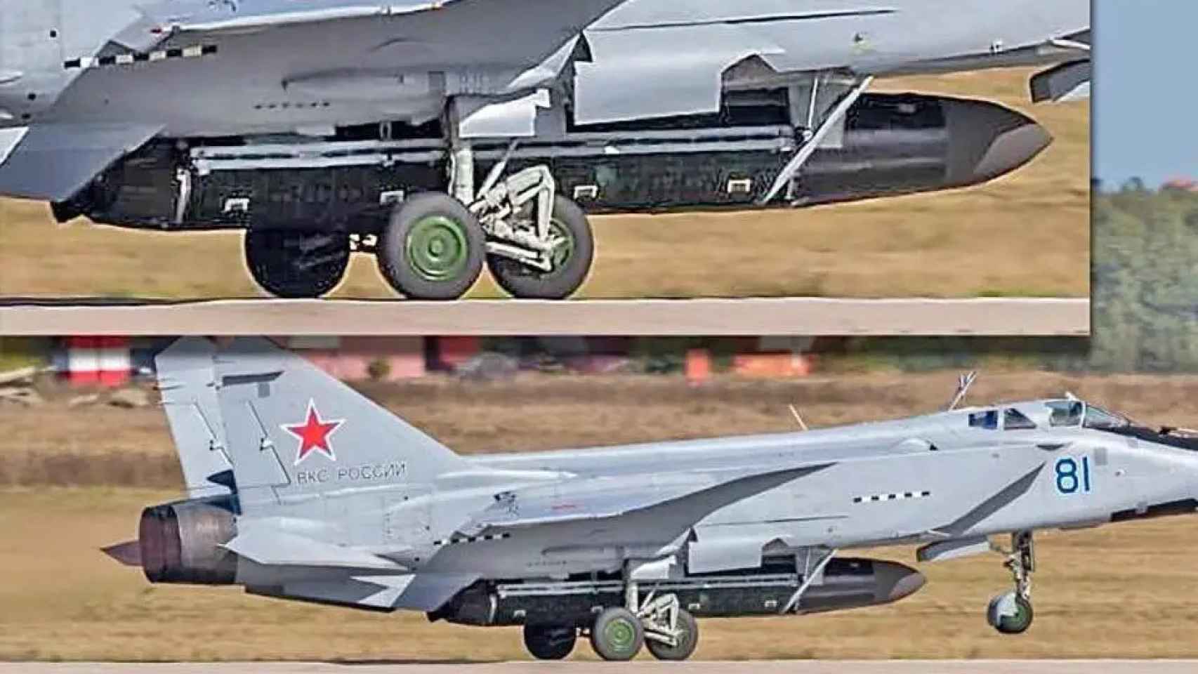 MiG-31 con el supuesto misil antisatélite
