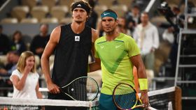 Alexander Zverev y Rafa Nadal, en la semifinal de Roland Garros 2022.