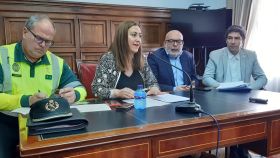 Virginia Barcones durante la presentación del balance de la Operación Especial de Tráfico de Semana Santa en Soria