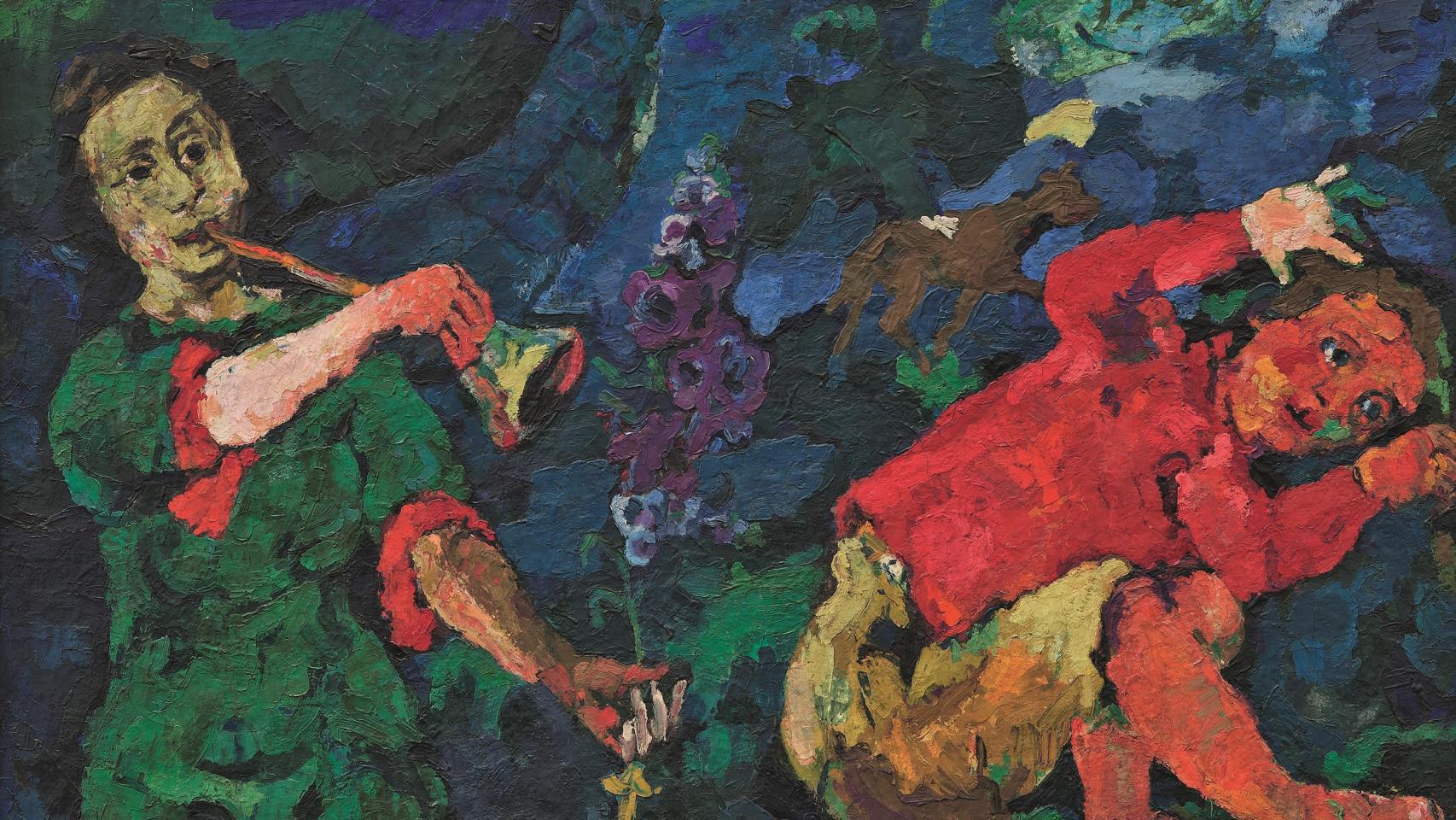 'O poder da música', 1918. Van Abbemuseum, Eindhoven.  © Fundação Oskar Kokoschka, 2023, VEGAP, Bilbao