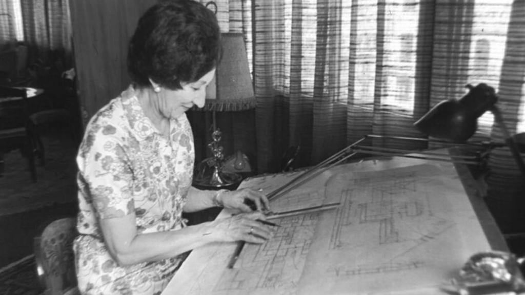 Matilde Ucelay en su estudio de Madrid.