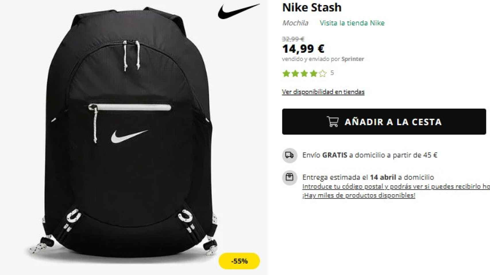 Mochila Nike.