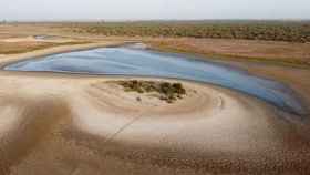 La laguna de Santa Olalla, en Doñana,  prácticamente seca el año pasado.
