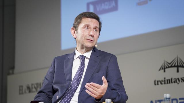 Manuel Galdo Pérez, director general de la Cámara de Comercio de A Coruña, durante su intervención en la primera jornada del II Foro Económico Español en Galicia 'La Galicia que viene'.