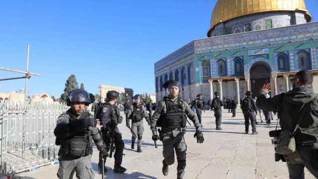 Agentes de la Policía israelí en la Explanada de las Mezquitas.