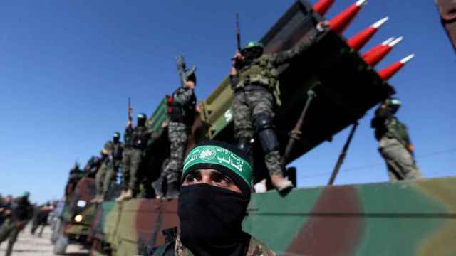 Militantes de Hamás, en una demostración de fuerza.