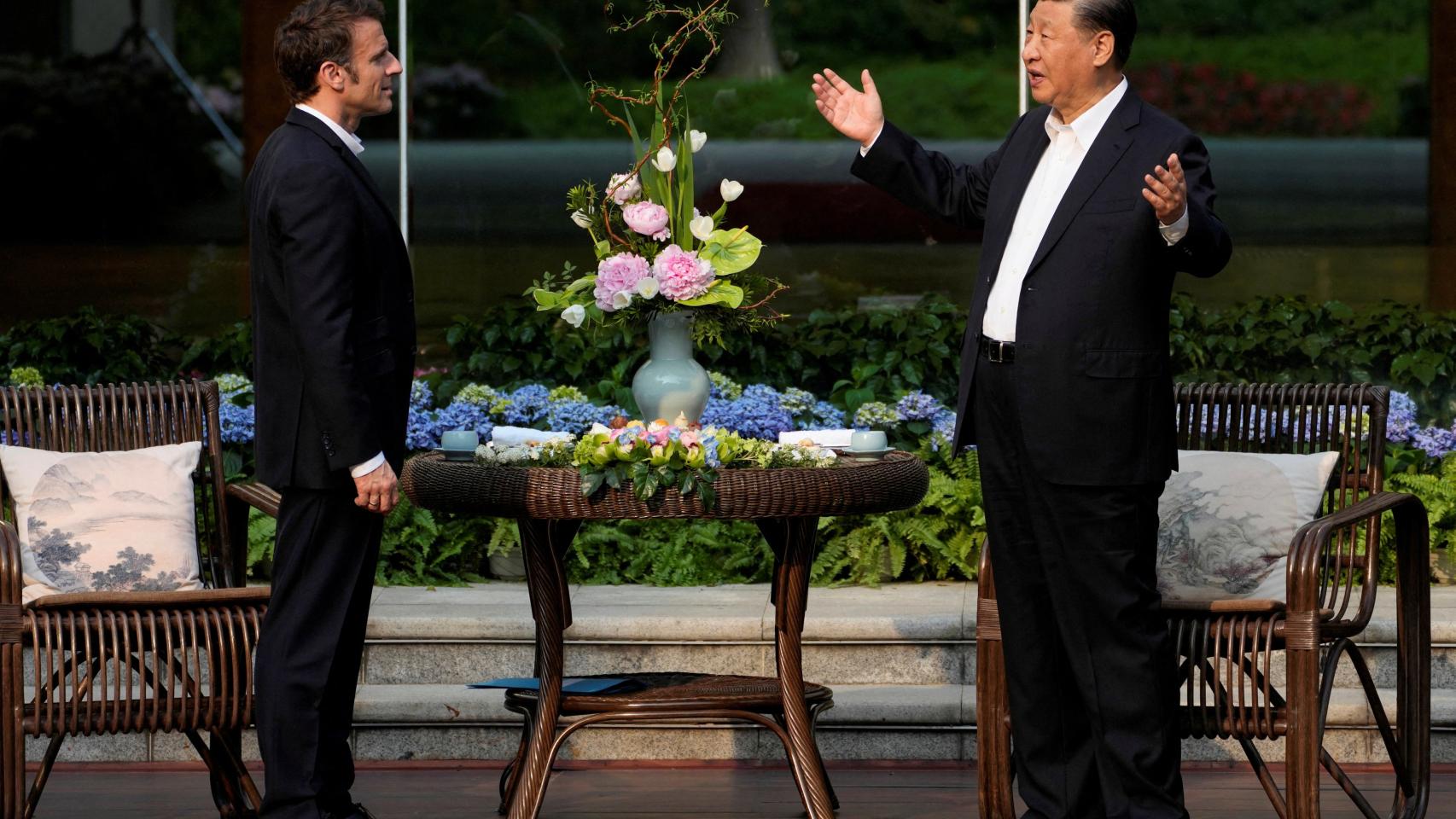 French President Macron on a state visit to China.