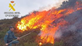 La Guardia Civil en el incendio de Bezana