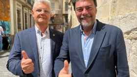 El comisario de la Policía Local Julio Calero junto al alcalde de Alicante, Luis Barcala