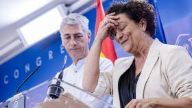 Oskar Matute (EH-Bildu) y Pilar Vallugera (ERC), en el Congreso.