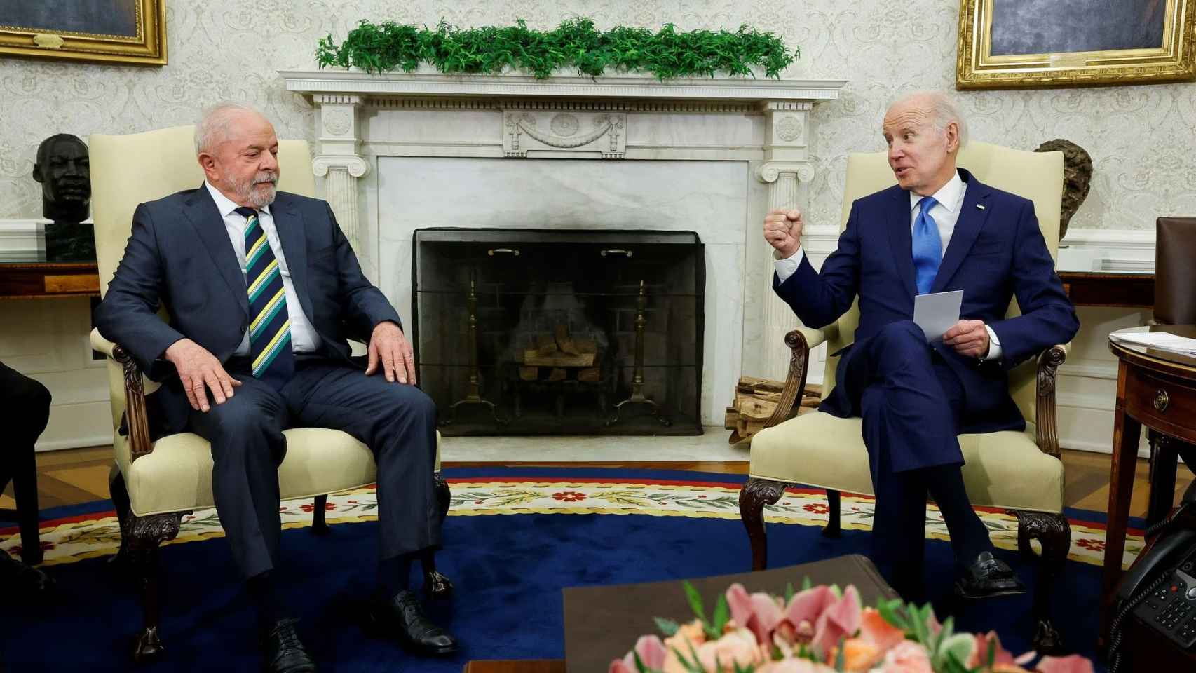 Lula se reúne con el presidente de Estados Unidos, Joe Biden, el pasado febrero en la Casa Blanca.