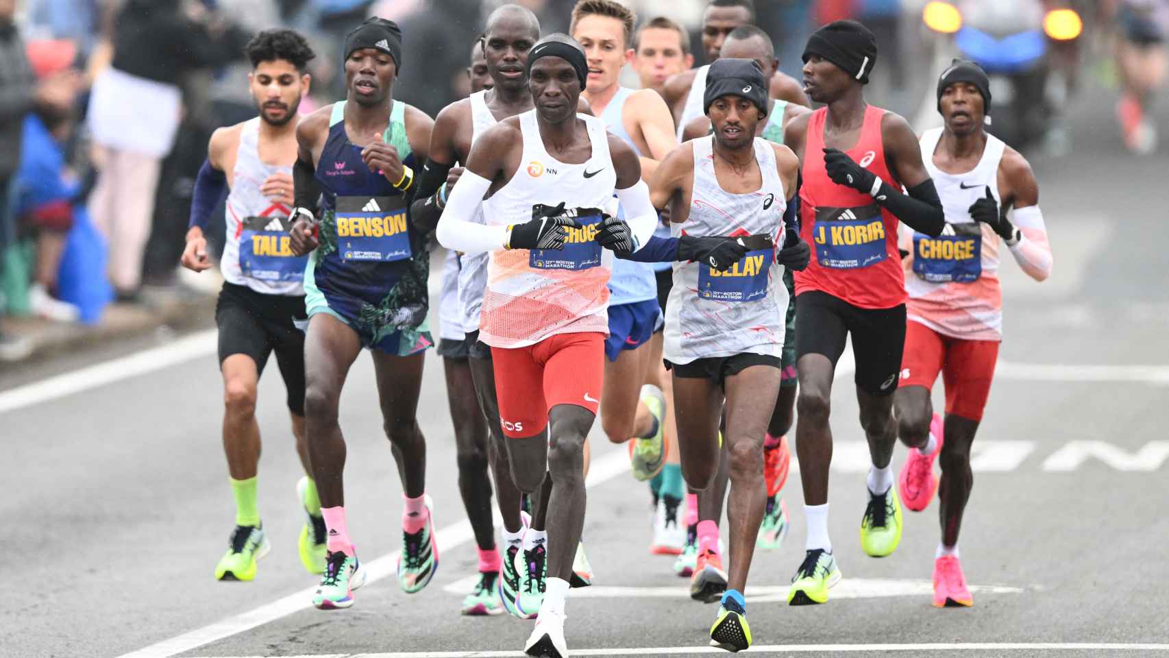 Eliud Kipchoge, durante el Maratón de Boston 2023