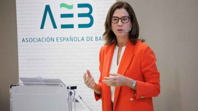 Alejandra Kindelán, presidenta de la AEB, este lunes durante la rueda de prensa posterior a la asamblea general de la asociación.