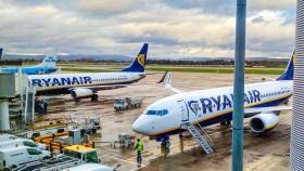 Avión de Boeing de Ryanair.