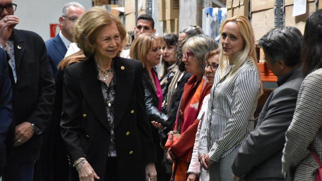 Visita de la reina Sofía al Banco de Alimentos de Zamora