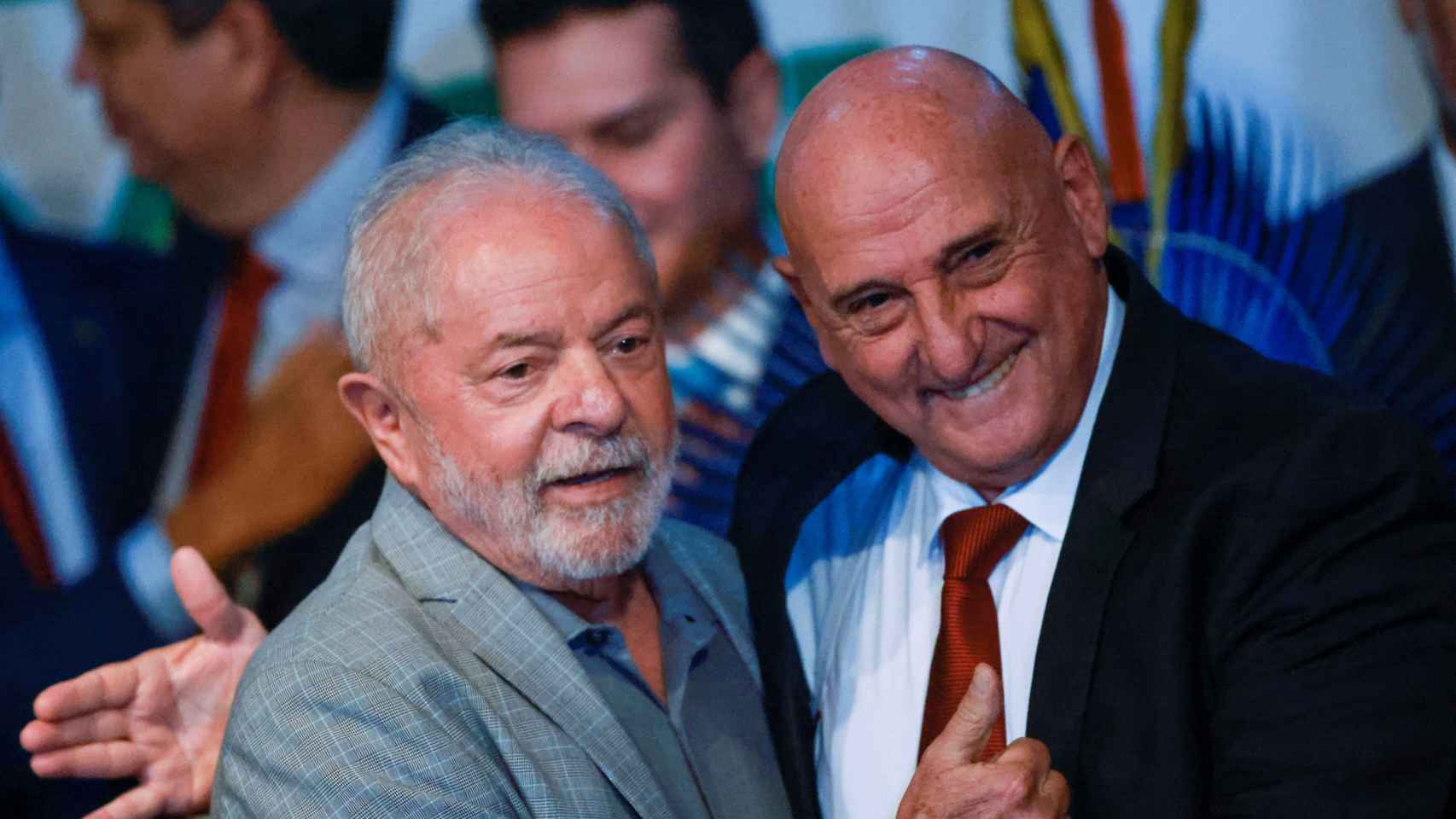 El presidente Lula da Silva y el exministro de Seguridad Institucional, Marco Edson Gonçalves Dias.
