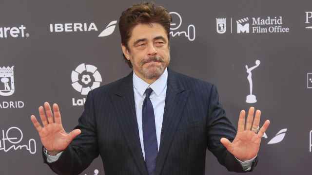 Benicio del Toro, premio Platino de Honor, este viernes en Madrid. Foto: EFE/ Fernando Alvarado