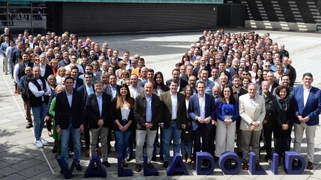 Fernández Mañueco, con los candidatos del PP de Valladolid