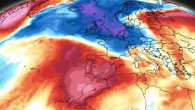 Las masas de aire cálido que afectarán a España esta semana. Meteored.