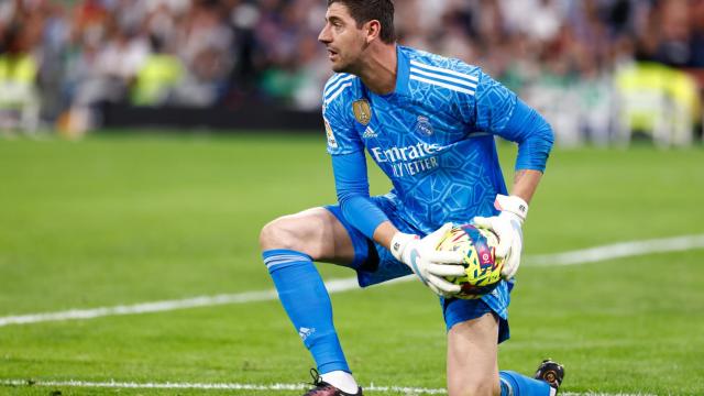 Thibaut Courtois, en un partido del Real Madrid de la temporada 2022/2023