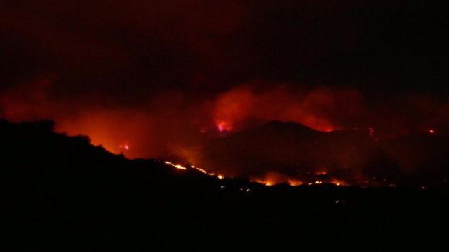 Imagen del incendio originado en Coín.