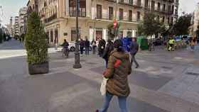 Calle Santiago con calle Claudio Moyano en Valladolid
