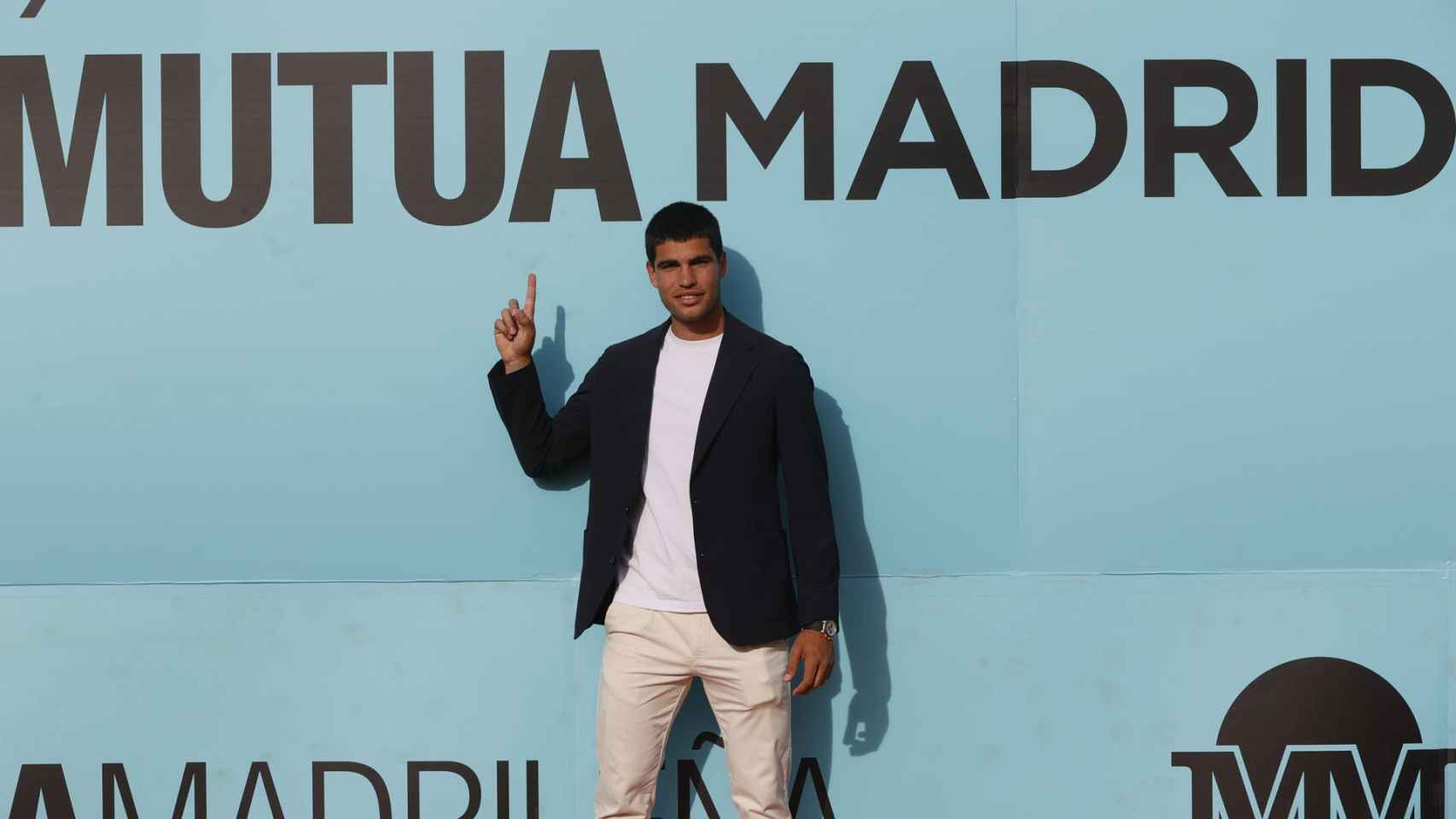Carlos Alcaraz, durante la presentación del Mutua Madrid Open 2023