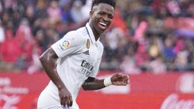 Vinicius Júnior, celebrando un gol con el Real Madrid en la temporada 2022/2023