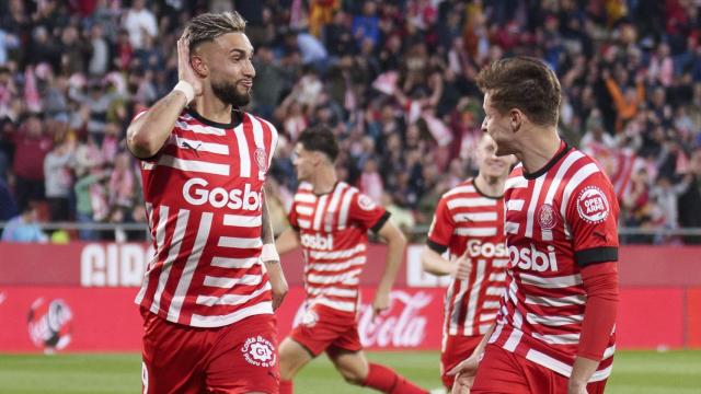 Taty Castellanos, celebrando su hat-trick con el Girona ante el Madrid