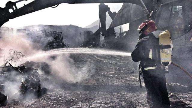 Incendio de Chiloeches (Guadalajara). Imagen de archivo