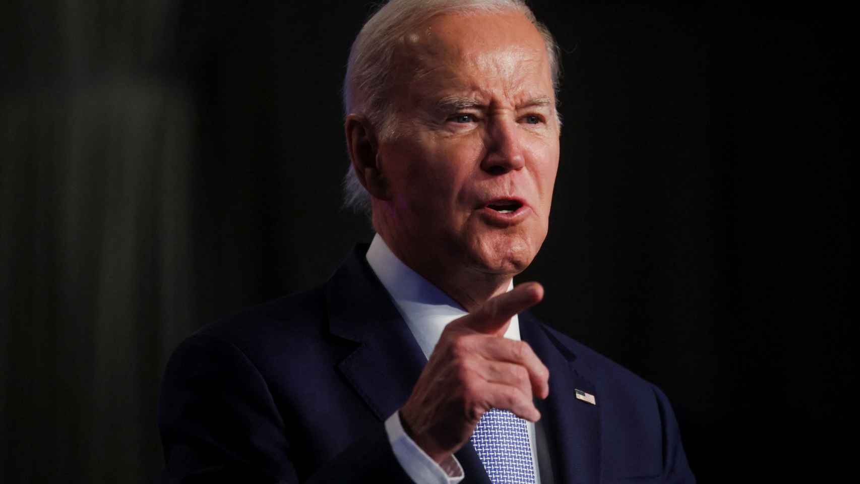 El presidente de EEUU, Joe Biden , tras anunciar su campaña de reelección para presidente, en la Conferencia Legislativa de Sindicatos de Construcción de América del Norte en el Washington Hilton.