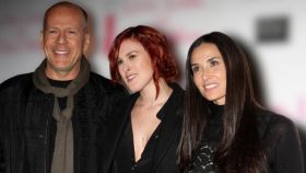 Bruce Willis y Demi Moore junto a su hija Rumer, en una imagen de archivo.
