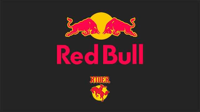 Logotipos de Red Bull y de la nueva bebida energética Rider.