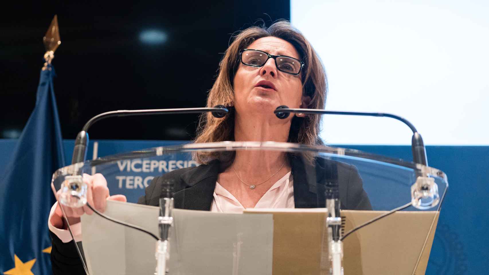 La vicepresidenta tercera y ministra para la Transición Ecológica y Reto Demográfico, Teresa Ribera,