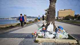 Una zona de Palma de Mallorca con acumulación de basura