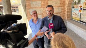 El secretario de Organización del PSOE de Castilla-La Mancha, Sergio Gutiérrez, este lunes en Lagartera (Toledo)