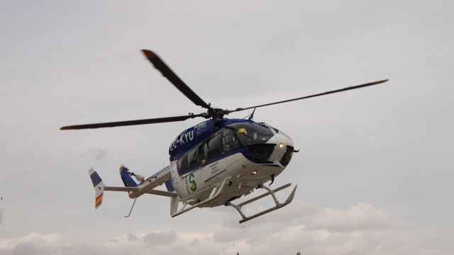 Helicóptero del Sescam. Foto: Europa Press.