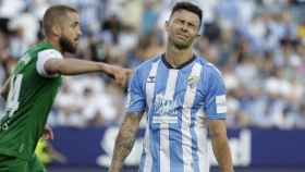 Rubén Castro tras fallar el penalti del Málaga vs. Huesca