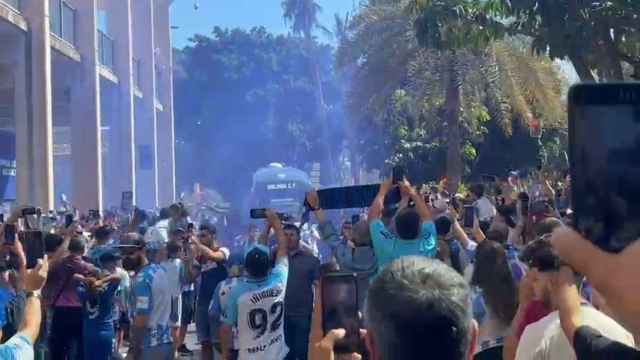 El recibimiento de la afición al Málaga CF, desde dentro
