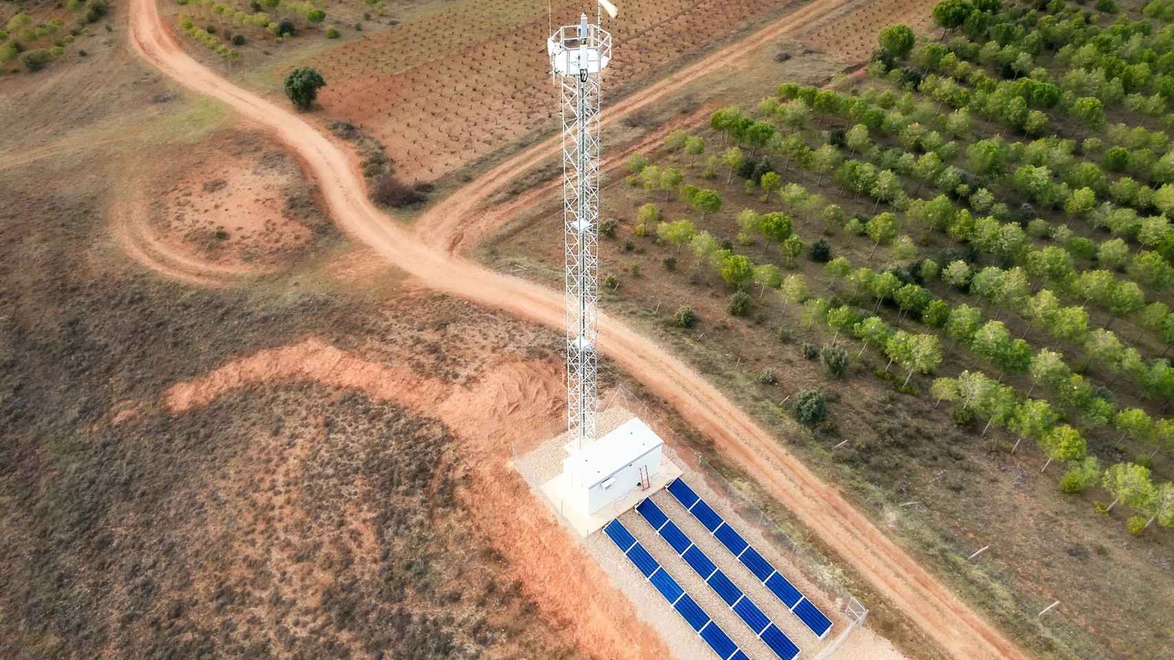 Imagen de una antena de 5G en Soria que forma parte del proyecto Lean desarrollado por Cellnex, Nokia y Quobis