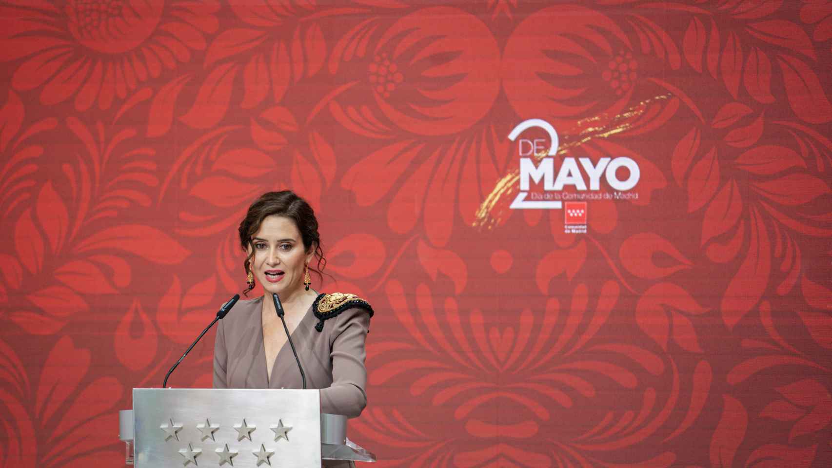 La presidenta Isabel Díaz Ayuso durante su discurso.